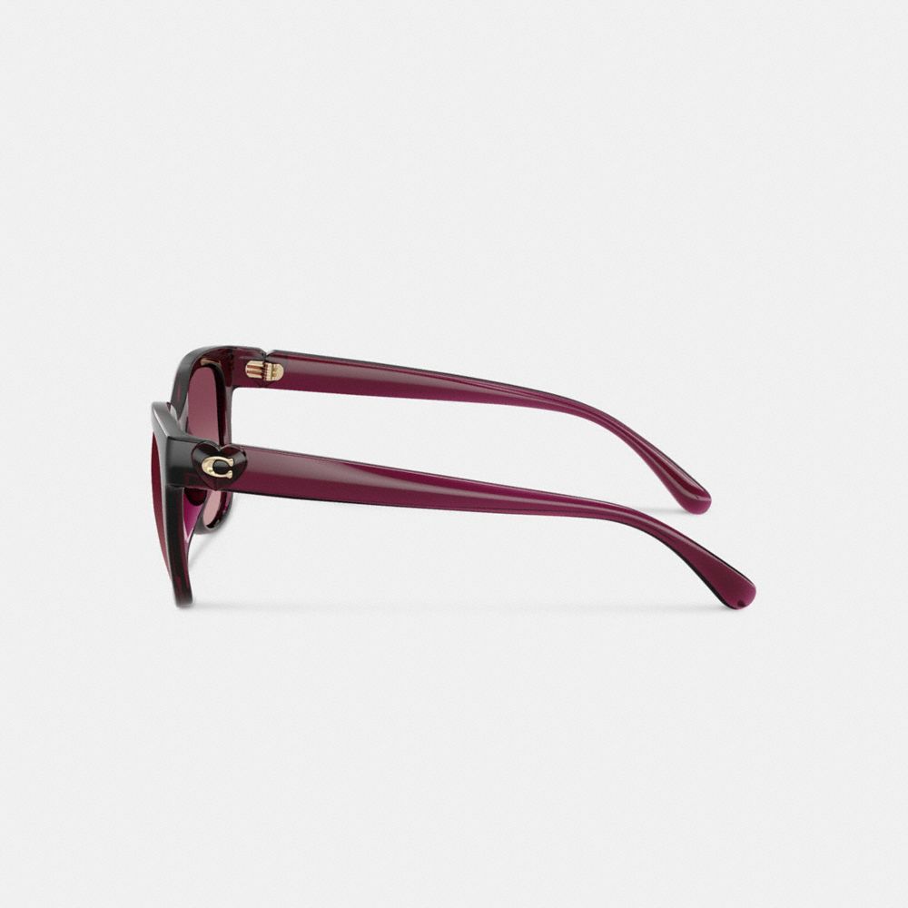 Signature Heart Oversized Square Sunglasses