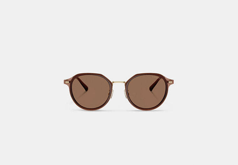 Textured Metal Round Sunglasses