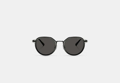 Textured Metal Round Sunglasses