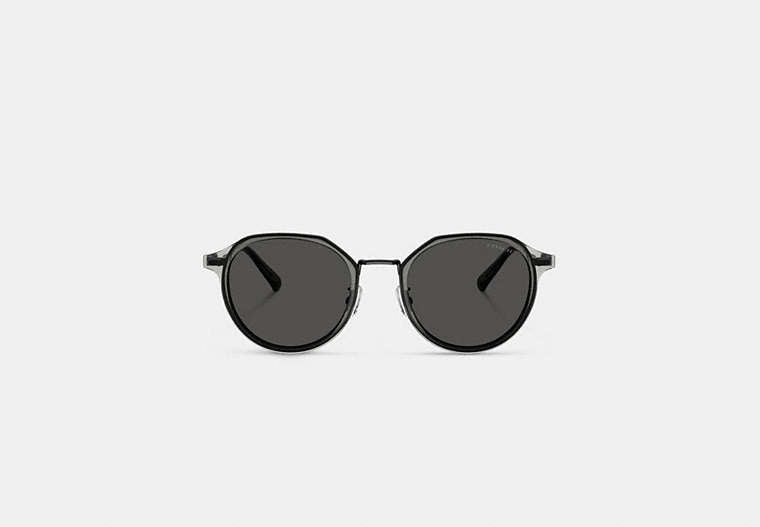 Textured Metal Round Sunglasses