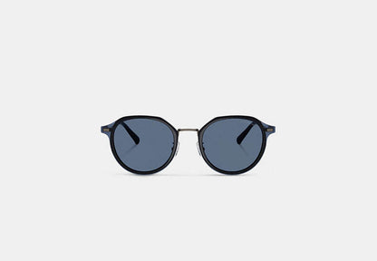 Textured Metal Round Sunglasses