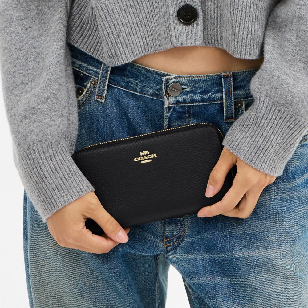 Long Zip Around Wallet With Detachable Card Case