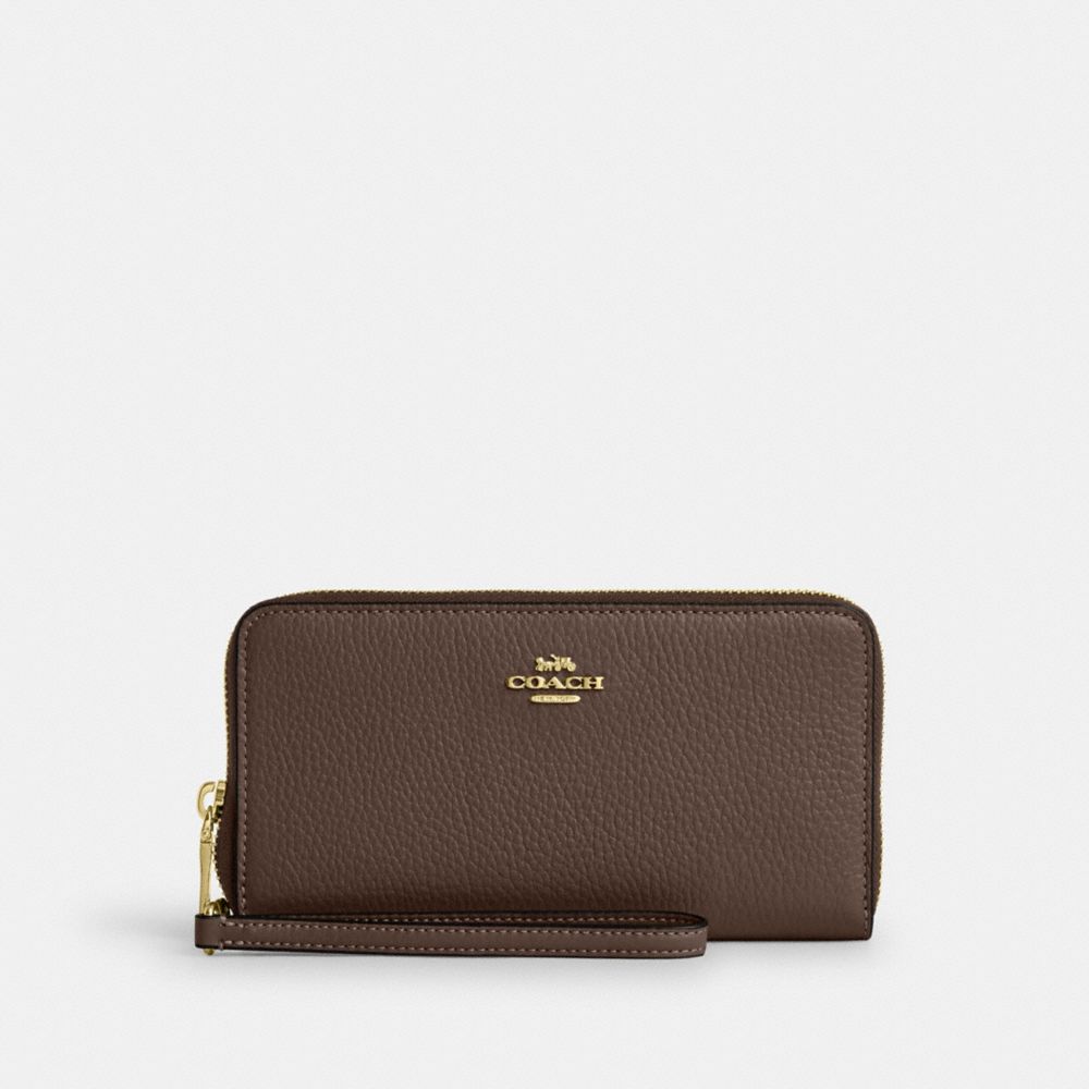 Long Zip Around Wallet With Detachable Card Case