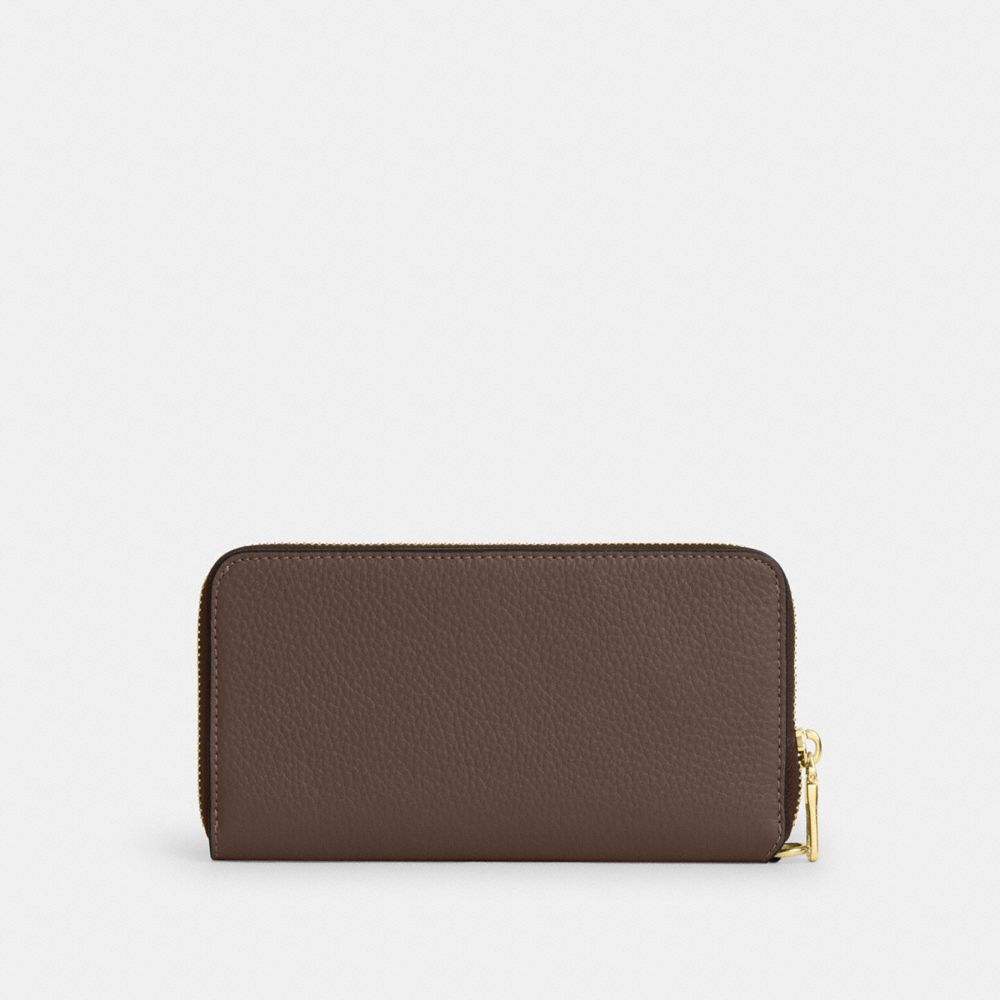 Long Zip Around Wallet With Detachable Card Case
