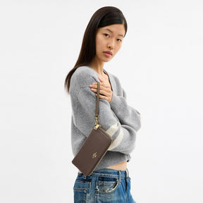 Long Zip Around Wallet With Detachable Card Case