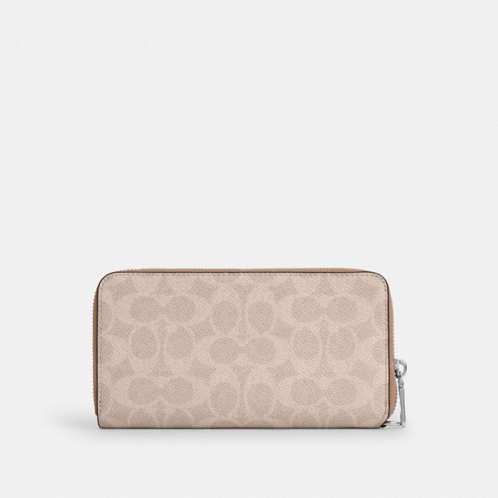 Long Zip Around Wallet With Detachable Card Case In Signature Canvas
