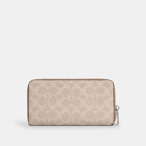 Long Zip Around Wallet With Detachable Card Case In Signature Canvas