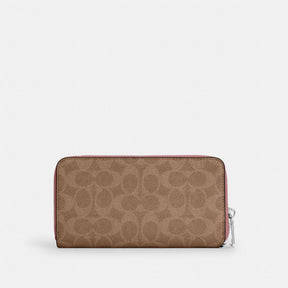 Long Zip Around Wallet With Detachable Card Case In Signature Canvas