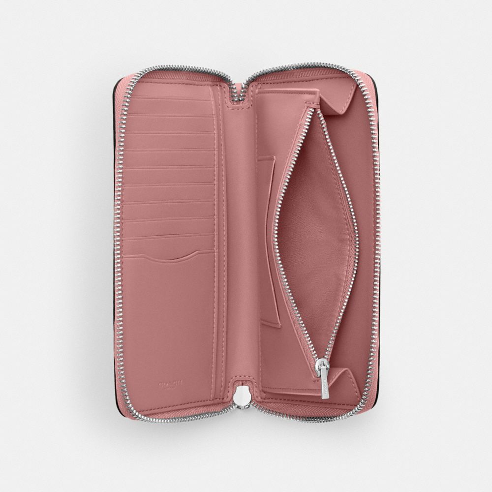 Long Zip Around Wallet With Detachable Card Case In Signature Canvas