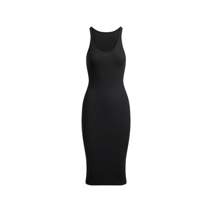 Cotton Rib Tank Midi Dress