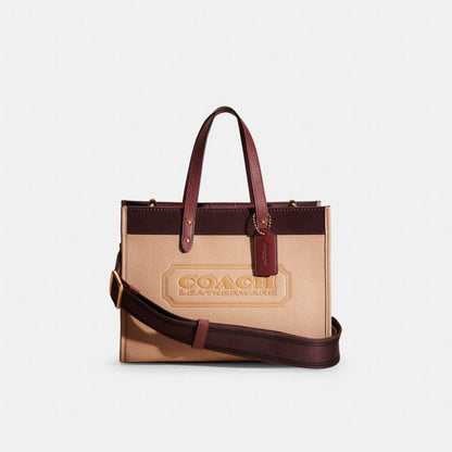 Restored Field Tote 30 In Colorblock With Coach Badge