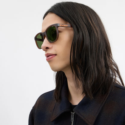 Textured Square Sunglasses