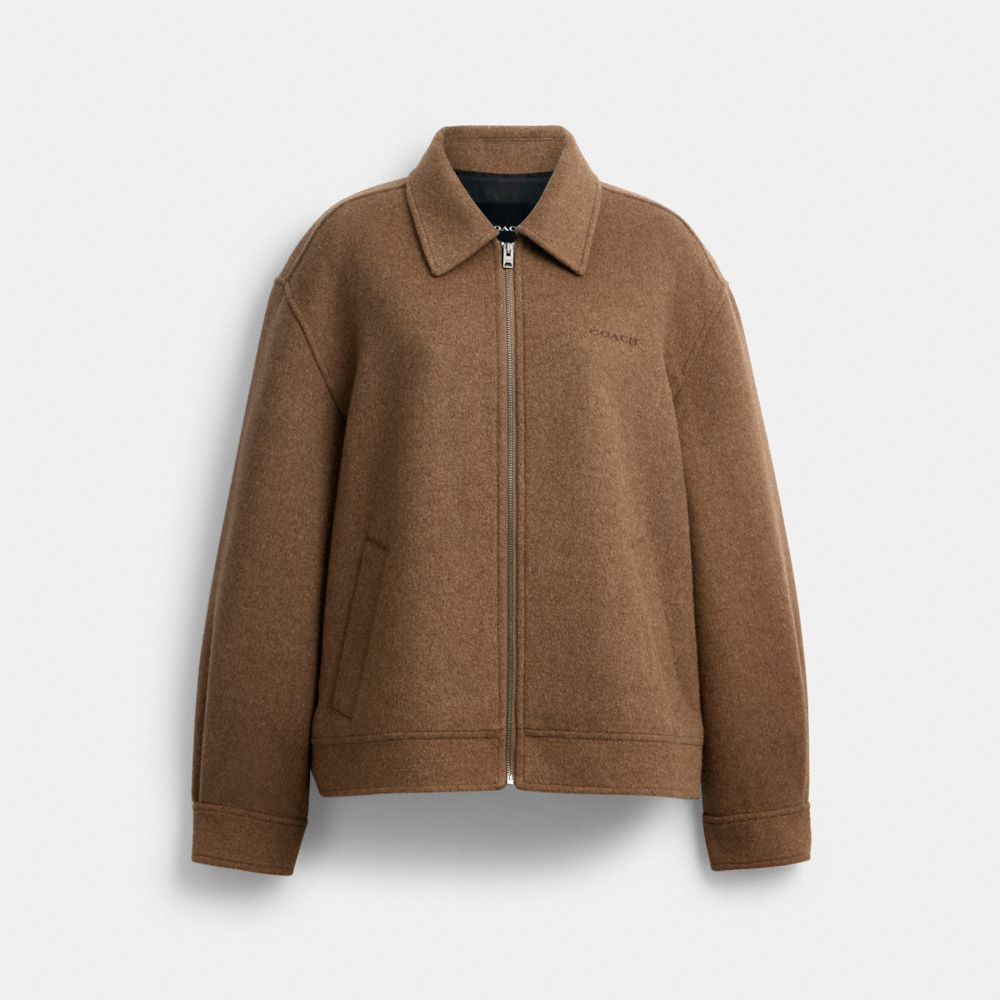 Zip Front Wool Jacket