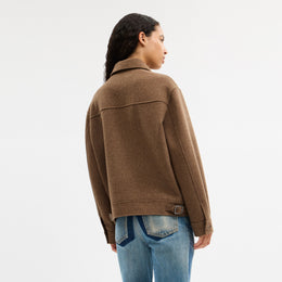 Zip Front Wool Jacket