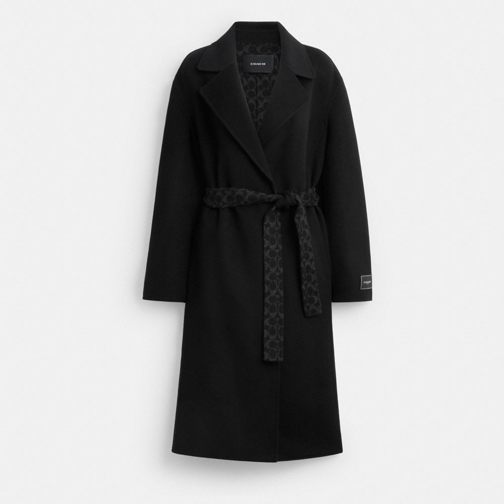 Belted Wool Long Coat