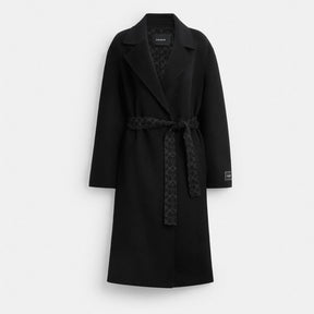 Belted Wool Long Coat
