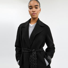 Belted Wool Long Coat