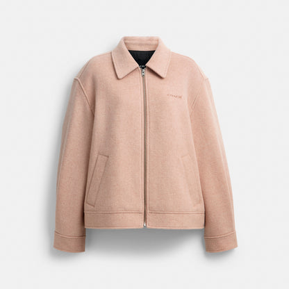 Zip Front Wool Jacket