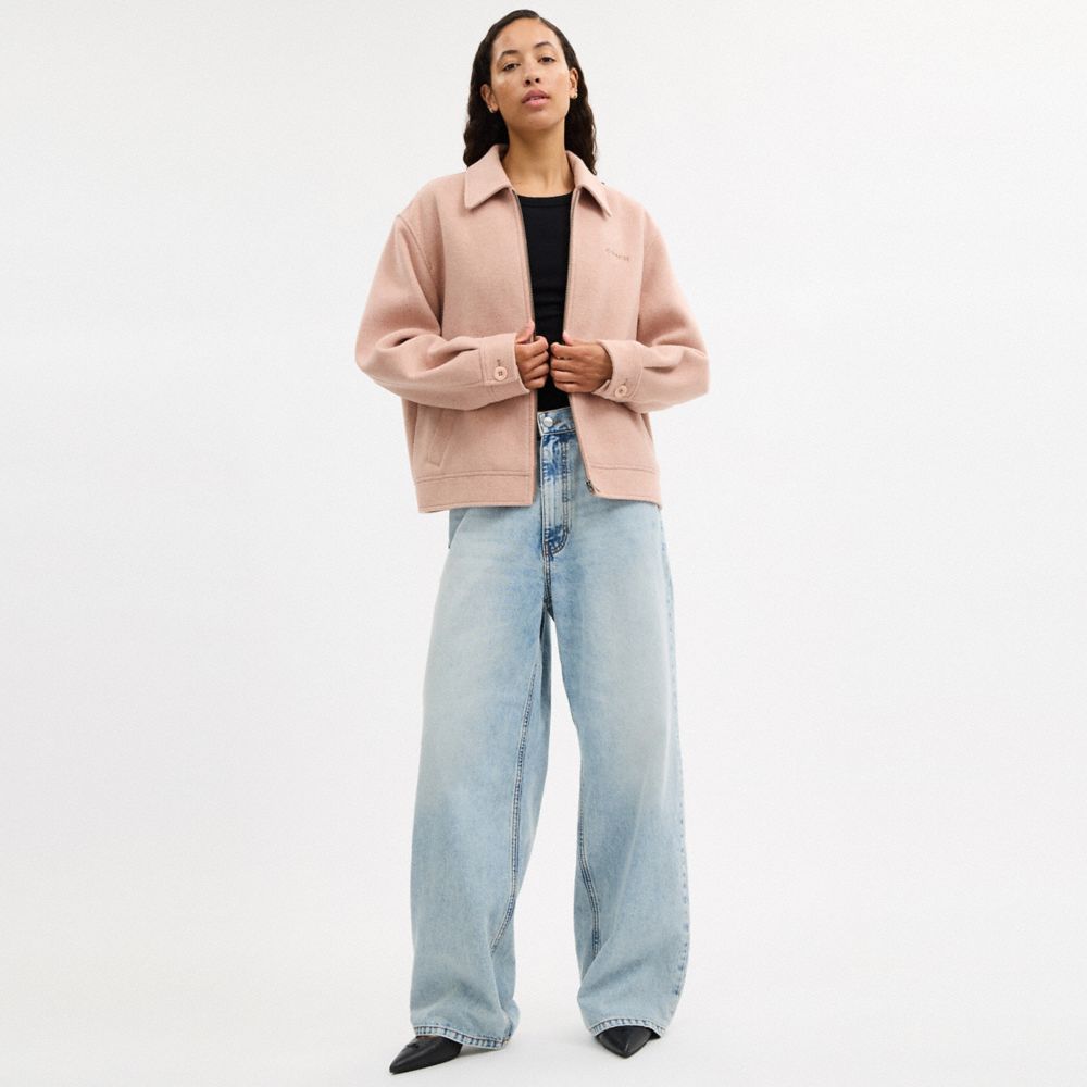 Zip Front Wool Jacket