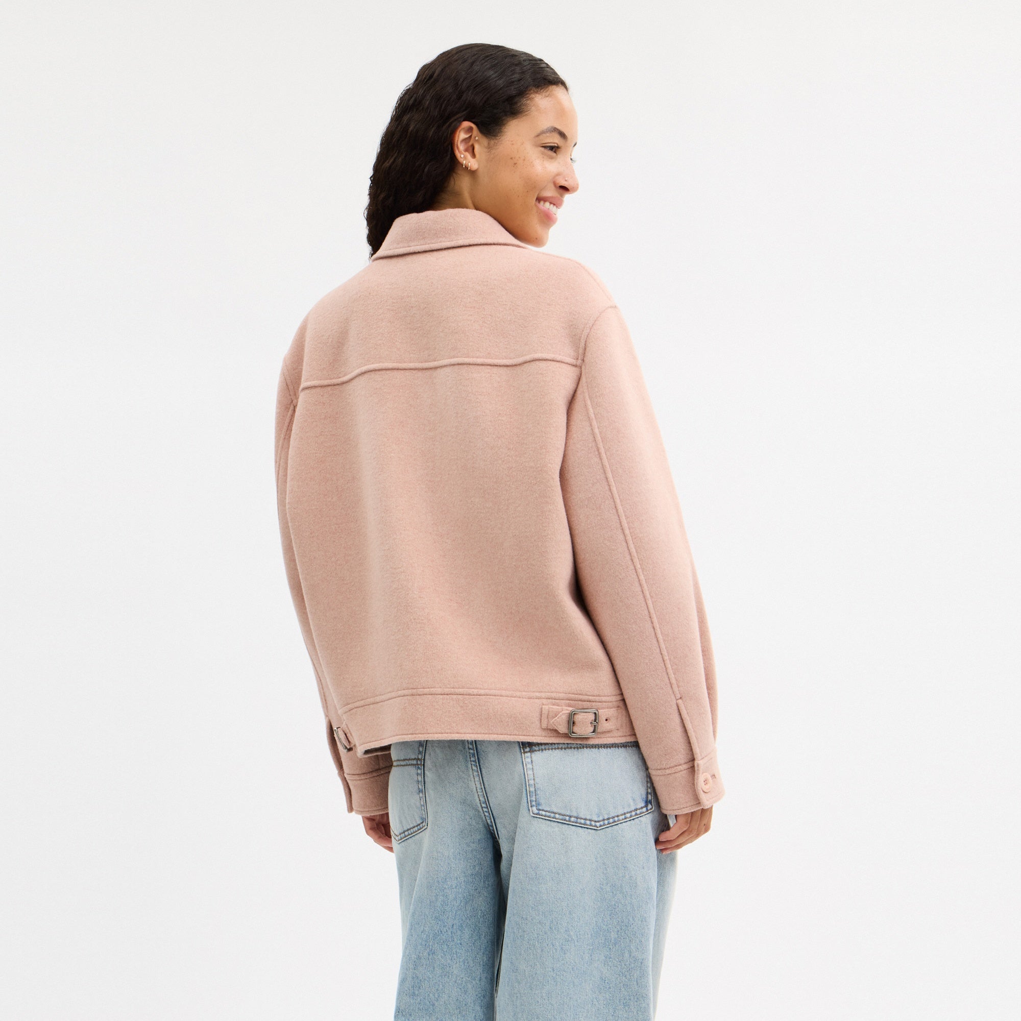 Zip Front Wool Jacket