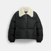 Puffer With Shearling Collar