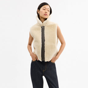 Reversible Shearling Vest