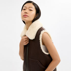 Reversible Shearling Vest