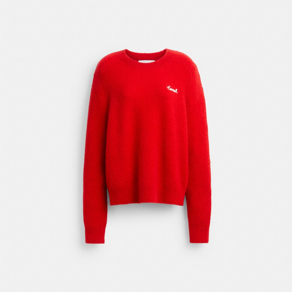 Coach Embroidered Crewneck Sweater