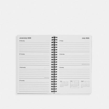 2025 - 2026 6 X8 Spiral Diary Book