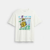 Collage Train Relaxed T Shirt In Organic Cotton