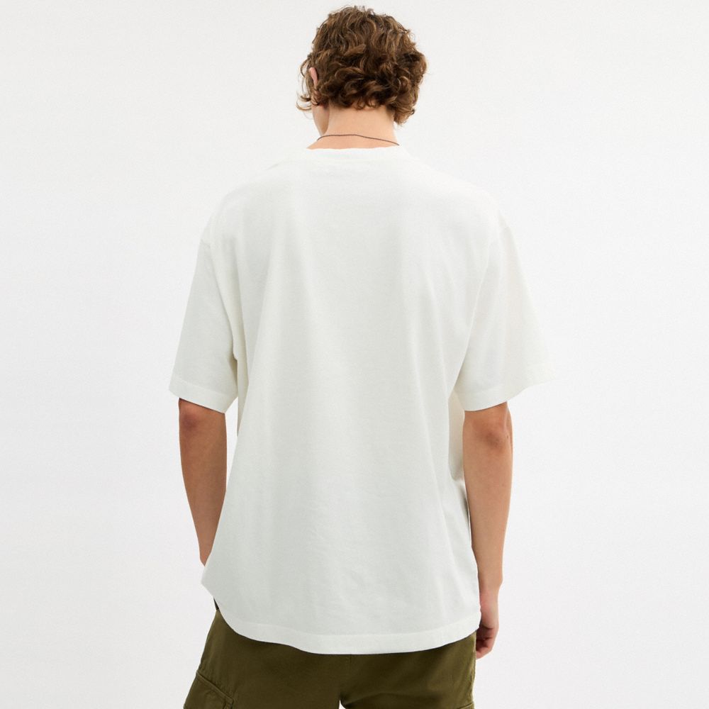 Collage Train Relaxed T Shirt In Organic Cotton