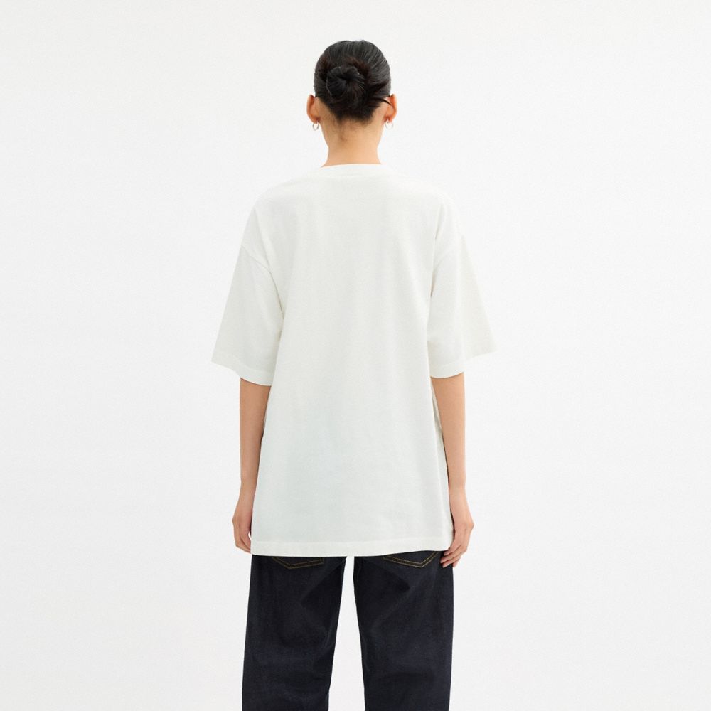 Collage Train Relaxed T Shirt In Organic Cotton