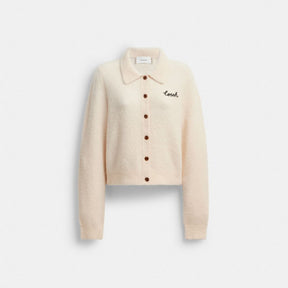 Coach Embroidered Cropped Cardigan