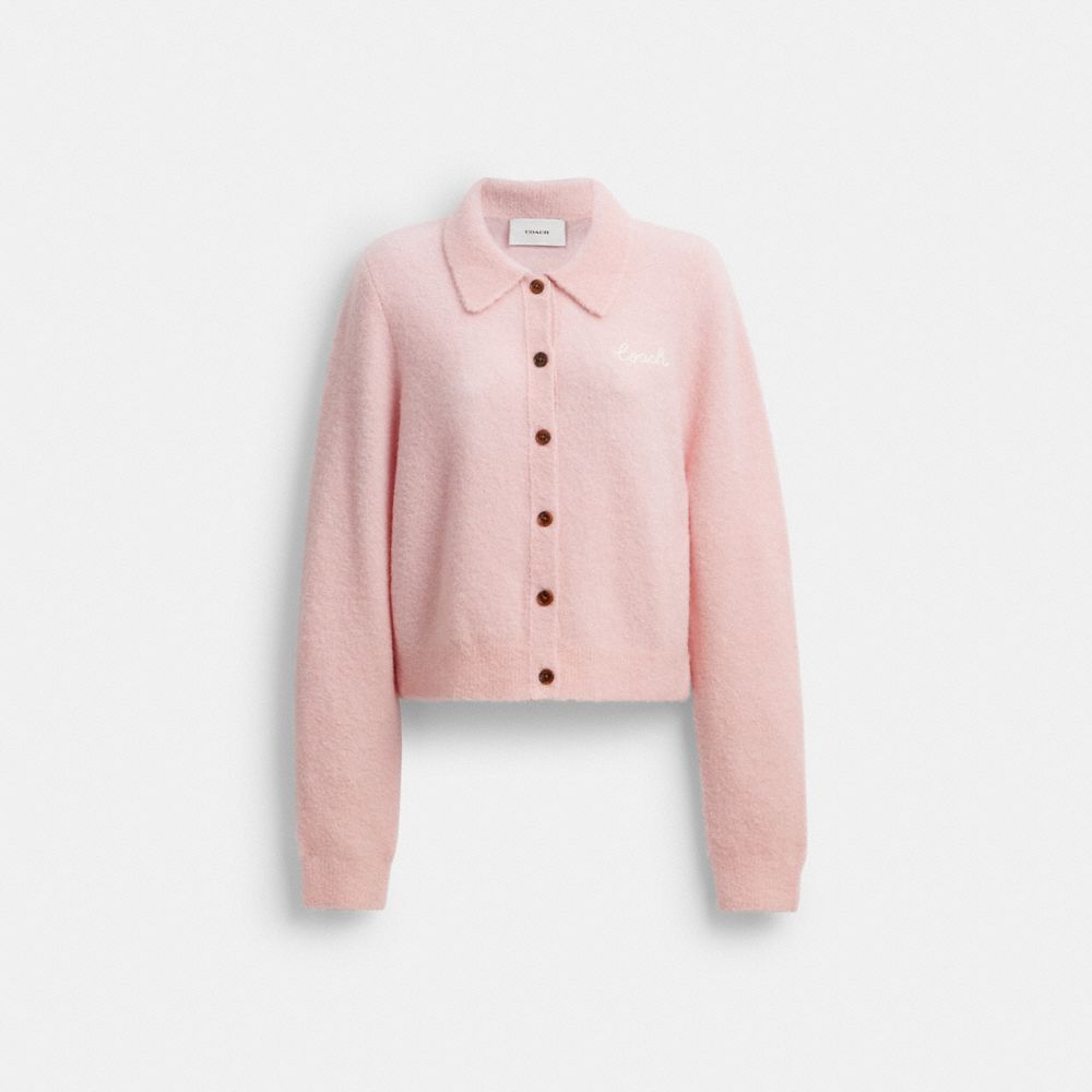 Coach Embroidered Cropped Cardigan