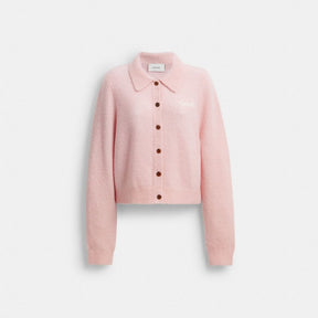 Coach Embroidered Cropped Cardigan