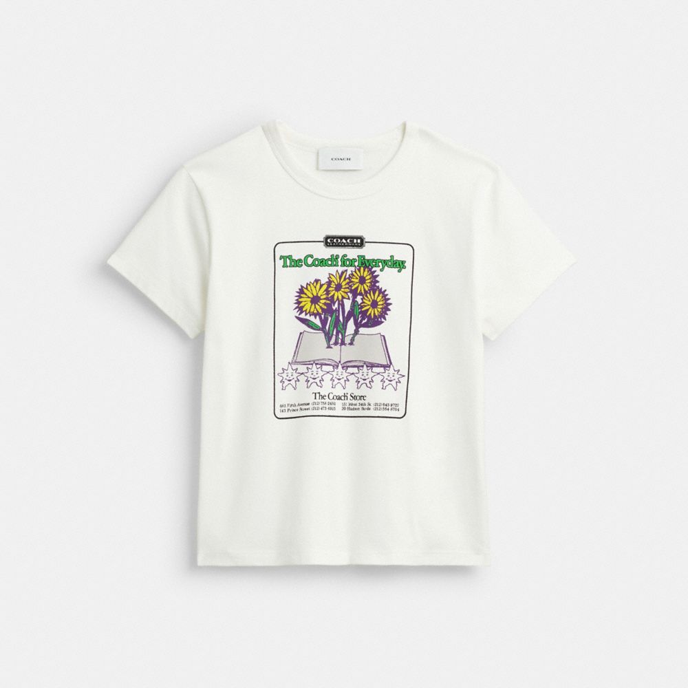 Floral Collage T Shirt In Organic Cotton
