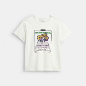 Floral Collage T Shirt In Organic Cotton