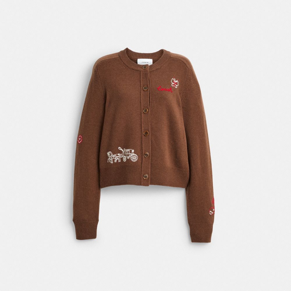 Playful Embroidered Cardigan