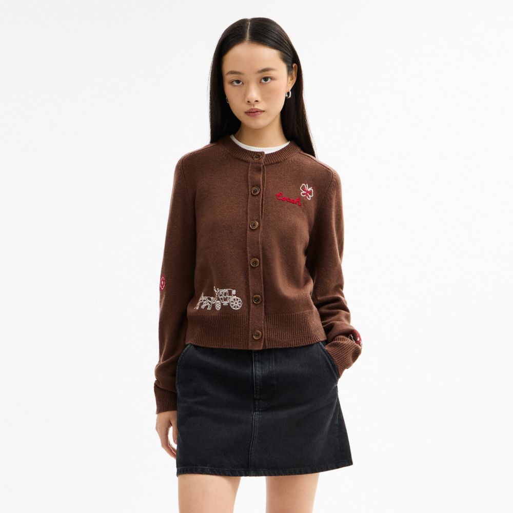 Playful Embroidered Cardigan
