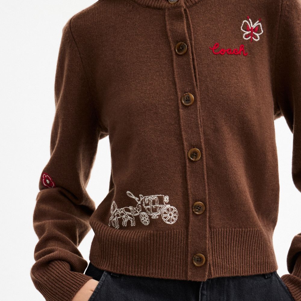 Playful Embroidered Cardigan