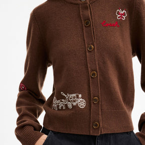 Playful Embroidered Cardigan