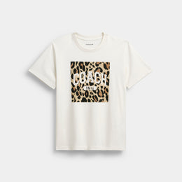 Leopard Signature Square Classic T-Shirt In Organic Cotton