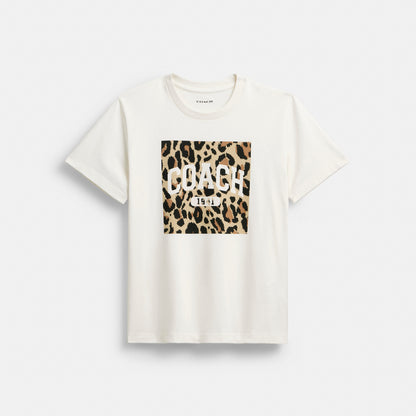 Leopard Signature Square Classic T-Shirt In Organic Cotton