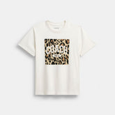 Leopard Signature Square Classic T Shirt In Organic Cotton