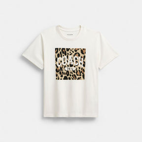 Leopard Signature Square Classic T Shirt In Organic Cotton