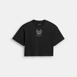 Butterfly Cropped T-Shirt