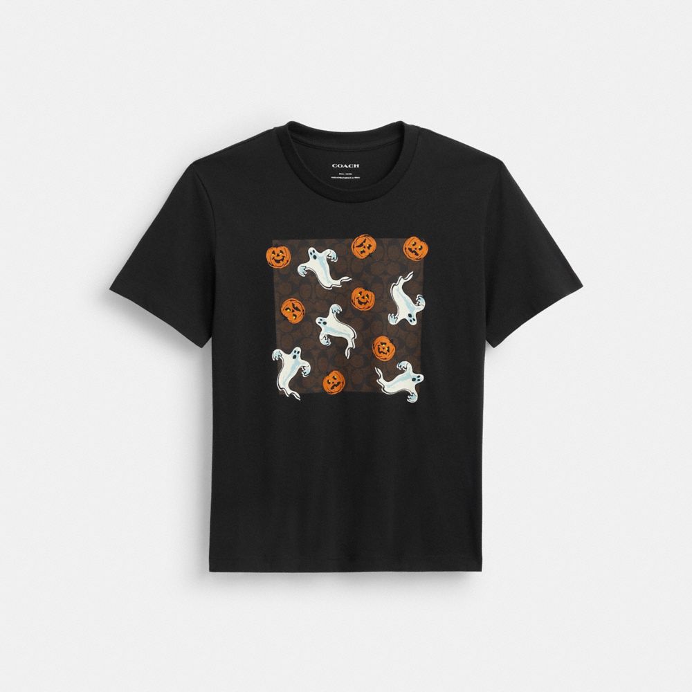 Pumpkin And Ghost Signature Classic T Shirt