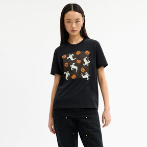 Pumpkin And Ghost Signature Classic T Shirt