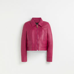 Restored Cropped Leather Blouson
