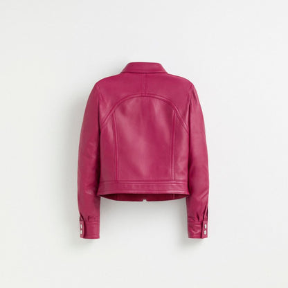 Restored Cropped Leather Blouson